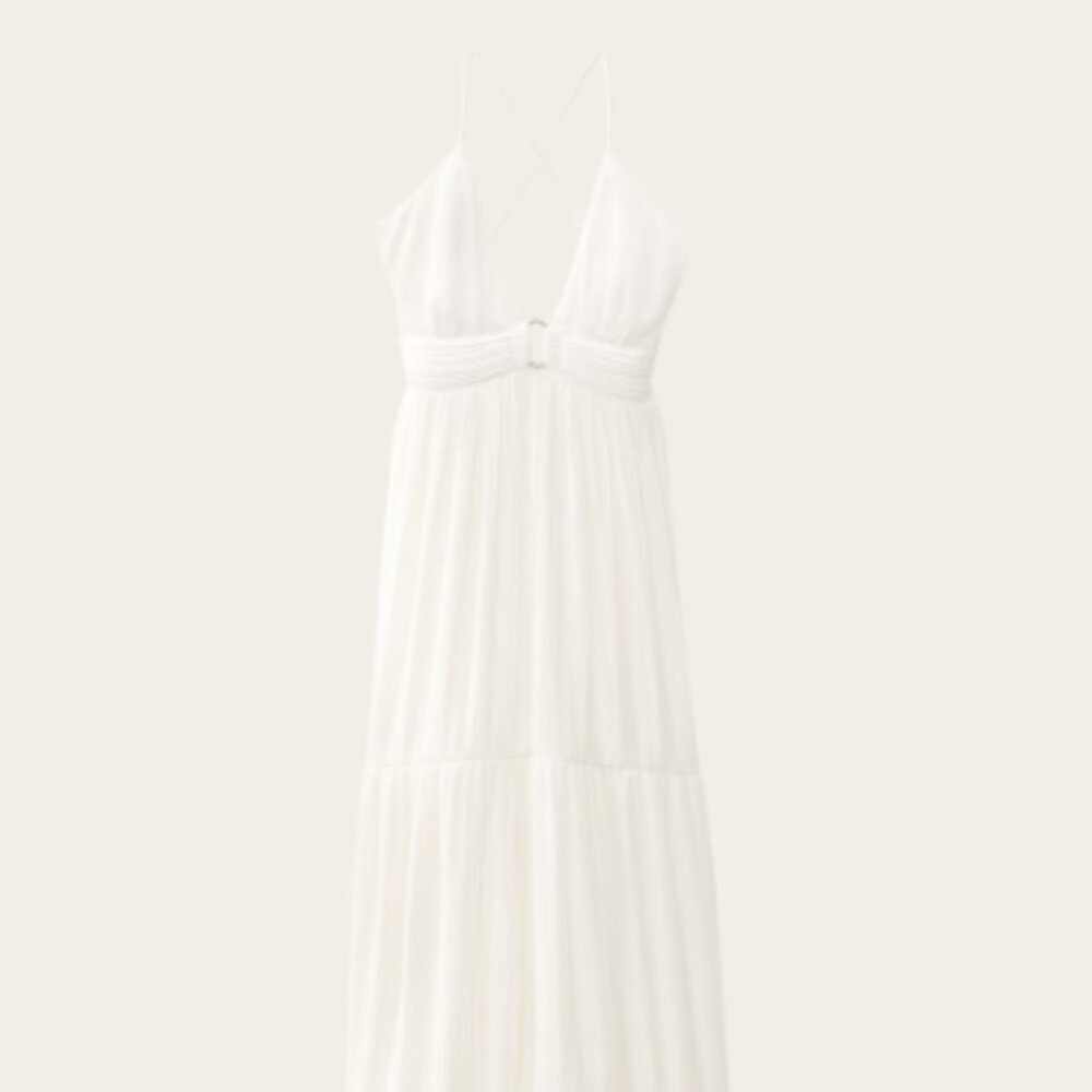 BA&SH Long Wasta Dress (White)